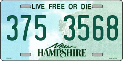 NH license plate 3753568