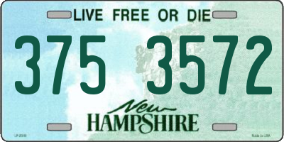 NH license plate 3753572