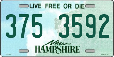 NH license plate 3753592