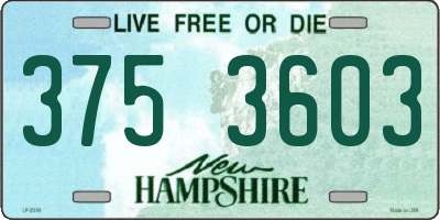 NH license plate 3753603
