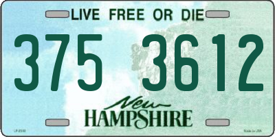 NH license plate 3753612