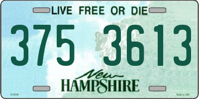NH license plate 3753613