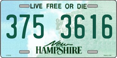 NH license plate 3753616