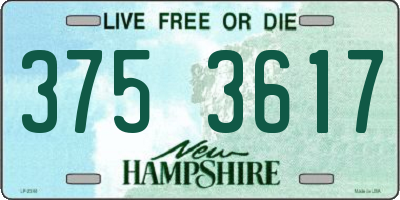 NH license plate 3753617