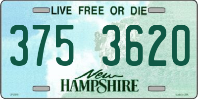 NH license plate 3753620