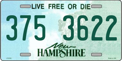 NH license plate 3753622