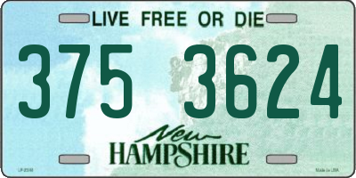 NH license plate 3753624