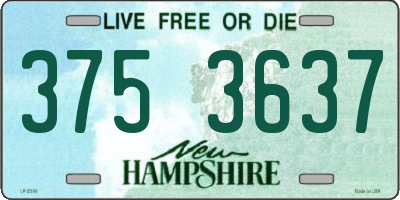 NH license plate 3753637