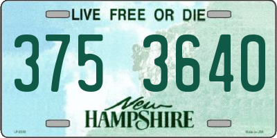 NH license plate 3753640