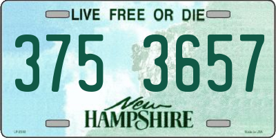 NH license plate 3753657