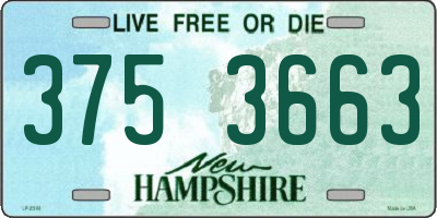 NH license plate 3753663