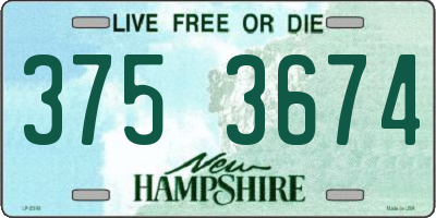 NH license plate 3753674