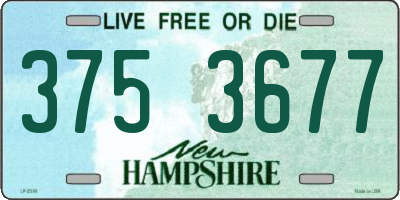 NH license plate 3753677