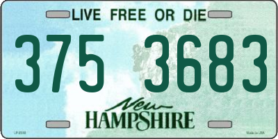 NH license plate 3753683