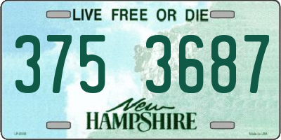 NH license plate 3753687