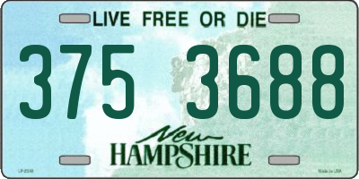 NH license plate 3753688