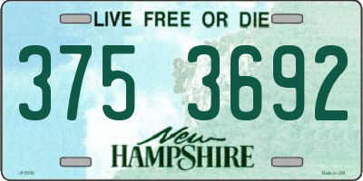 NH license plate 3753692