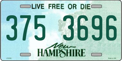NH license plate 3753696