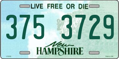 NH license plate 3753729