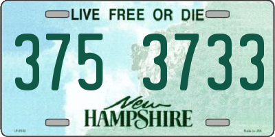 NH license plate 3753733