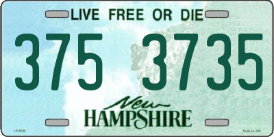 NH license plate 3753735
