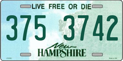 NH license plate 3753742