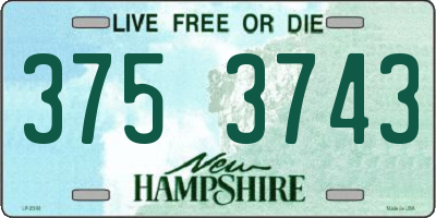 NH license plate 3753743
