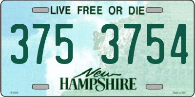 NH license plate 3753754