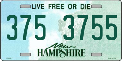 NH license plate 3753755