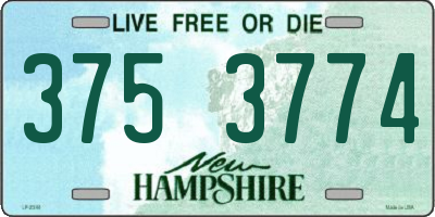 NH license plate 3753774