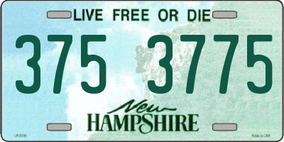 NH license plate 3753775