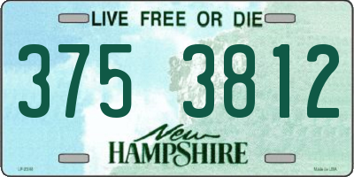 NH license plate 3753812