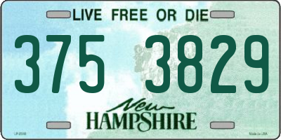 NH license plate 3753829