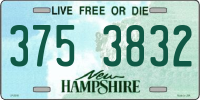 NH license plate 3753832