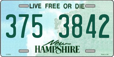 NH license plate 3753842