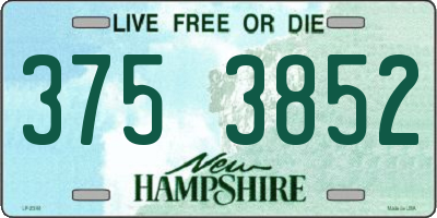 NH license plate 3753852