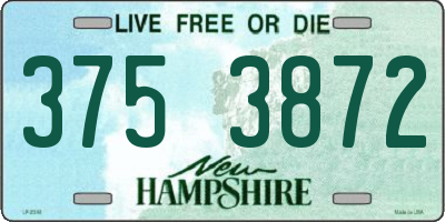 NH license plate 3753872