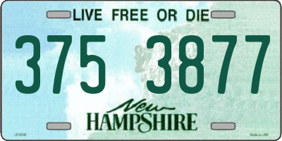 NH license plate 3753877