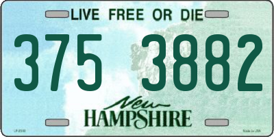 NH license plate 3753882