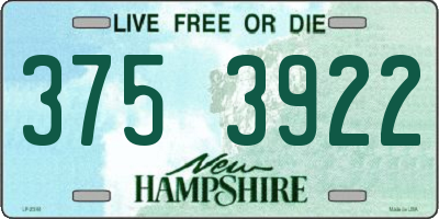 NH license plate 3753922