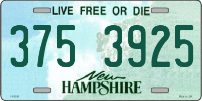 NH license plate 3753925