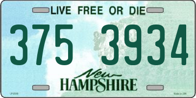 NH license plate 3753934