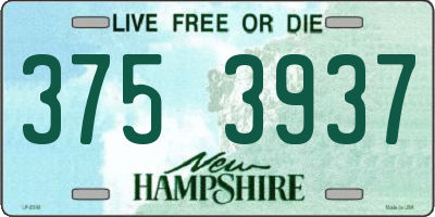 NH license plate 3753937