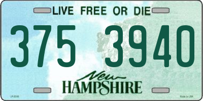 NH license plate 3753940