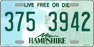 NH license plate 3753942