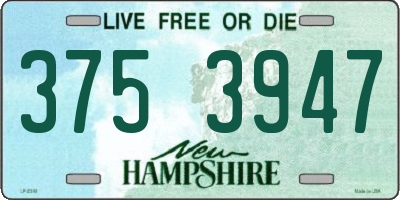 NH license plate 3753947