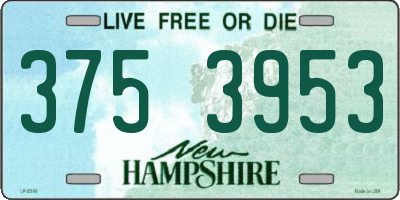 NH license plate 3753953