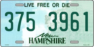 NH license plate 3753961