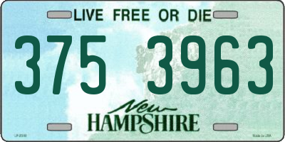 NH license plate 3753963