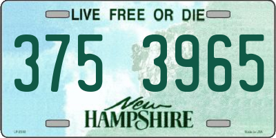 NH license plate 3753965